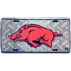 Arkansas Razorbacks NCAA "Diamond" License Plate